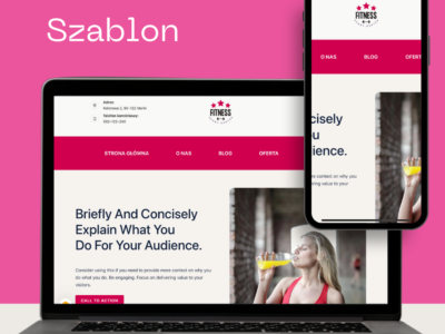 Szablon witryny fitness